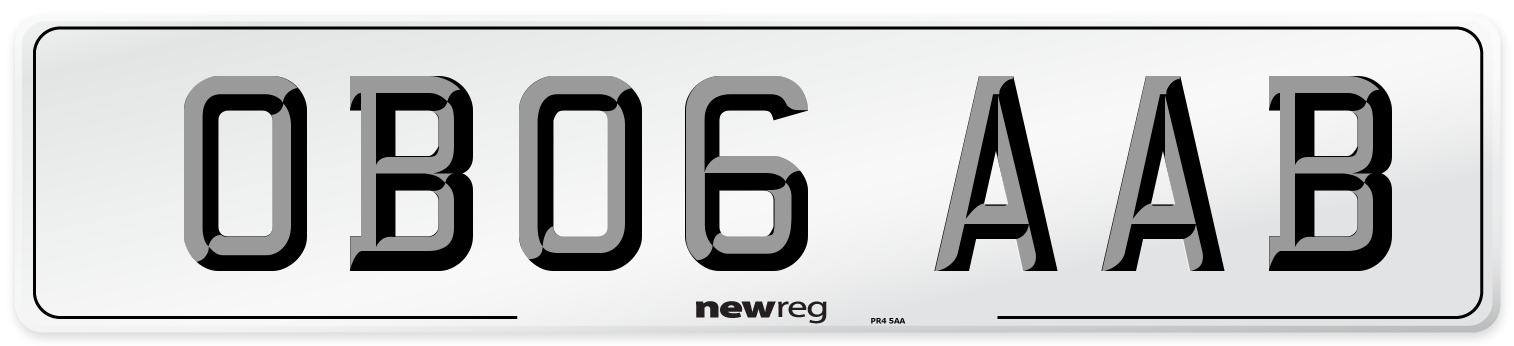 OB06 AAB Number Plate from New Reg